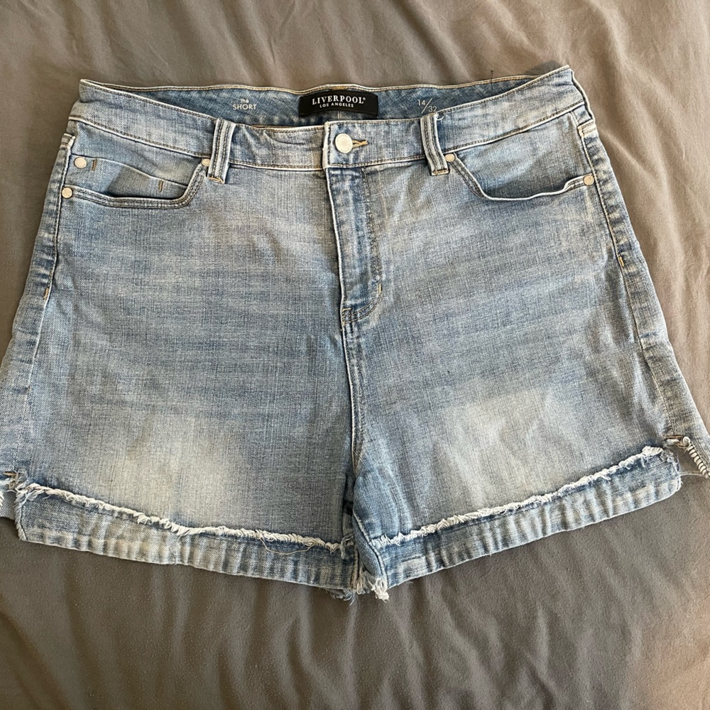 Liverpool Blue Denim Shorts